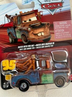 Disney Pixar Cars Mater with #95 Hat